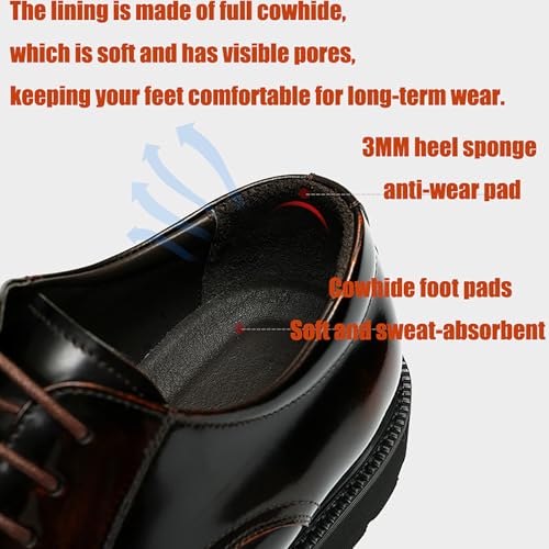 Men's Premium Dress Shoes for Business and Weddings Comfortable Heightening Oxfords with Non-Slip Sole, Versatile Formal Casual Wear3