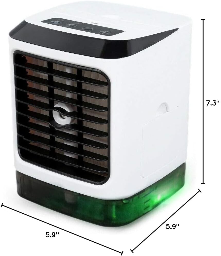 TOPCHANCES USB Powered Portable Air Conditioner Cooler Water Cooling Mini Fan Humidifier