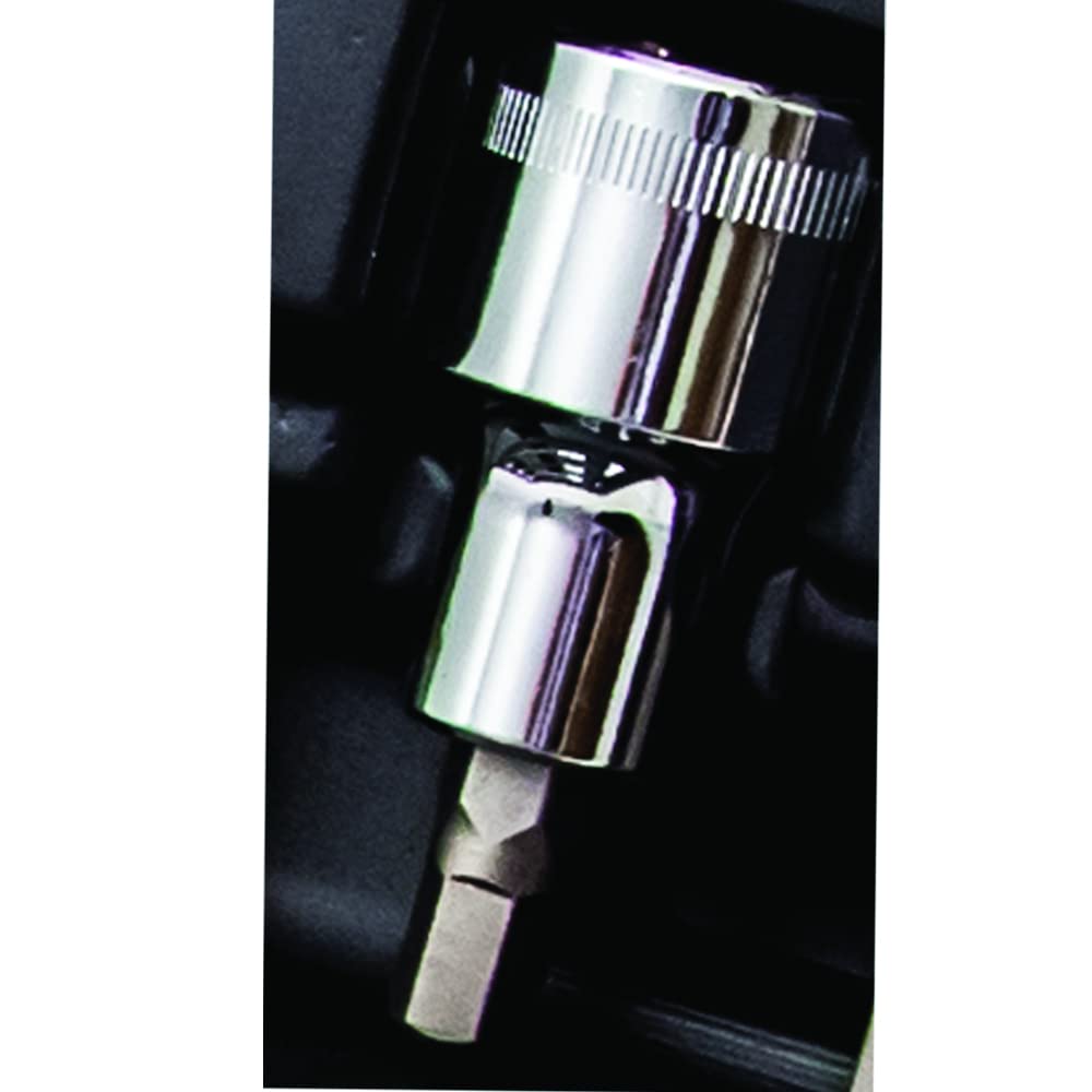 Beta 923E-PE/C18 - Surtido de 18 llaves de vaso hexagonales y 5 accesorios, en maletín de plástico
