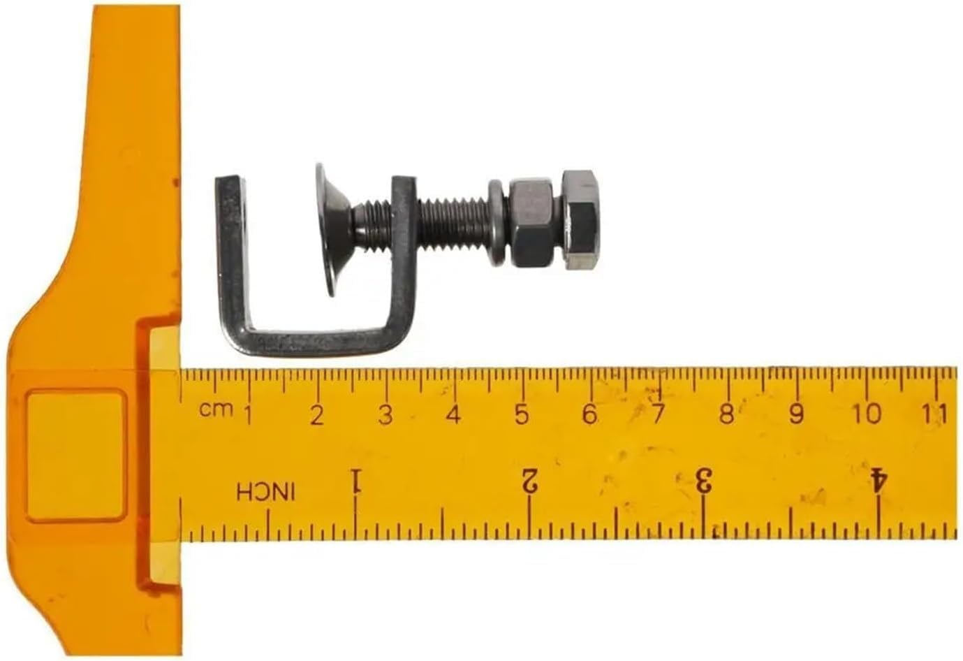 Wytrzymały zacisk typu C, Zaciski C ze stali nierdzewnej z zakresem mocowania 0–14 mm, opakowanie 4 szt