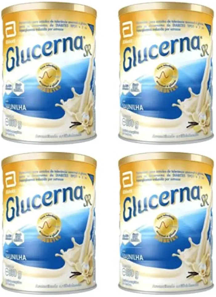Glucerna sr 850g em pó sabor baunilha shake Kit 4
