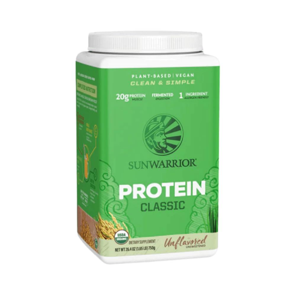 Sunwarrior Brown Rice Protein Powder with Bcaa & Amino Acids Raw Rice Protein Shake Gluten Free Low Carb Dairy Free | Plant Based Classic Sprouted Brown Rice Protein Powder Natural 750g — Amazon image 4