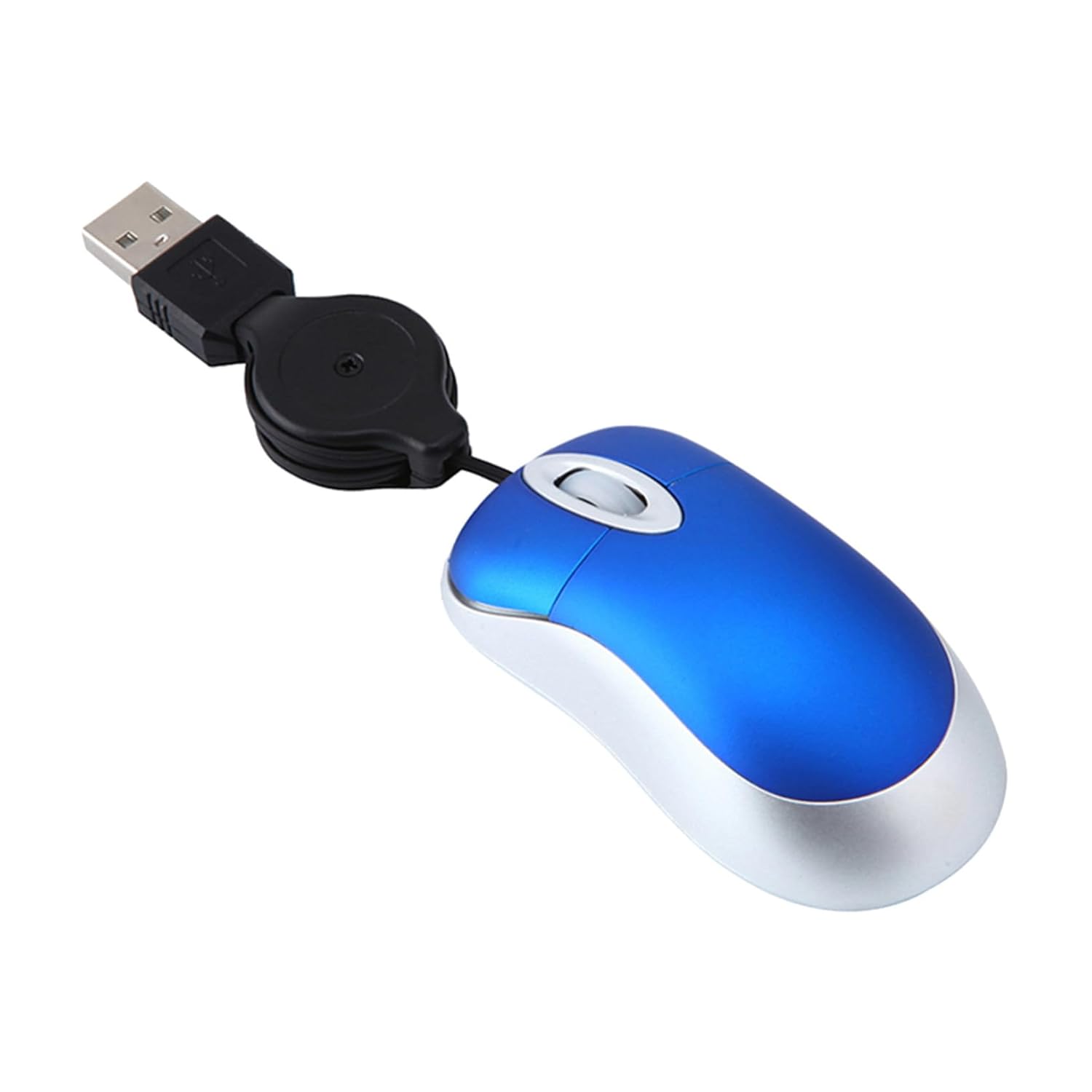 Compact Mini USB Mouse with Retractable Cable Optical for Laptop Desktop Ergonomic Design Way Scroll Wheel Construction for