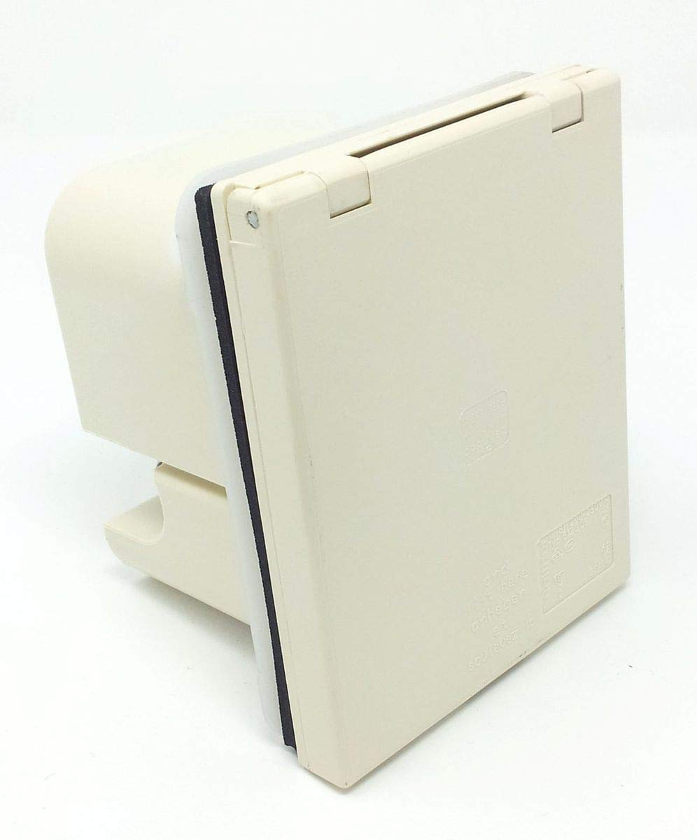 WALTHER - 16A, 230V, Panel Mount Caravan CEE Appliance Inlet, 2P+E, Blue, IP44