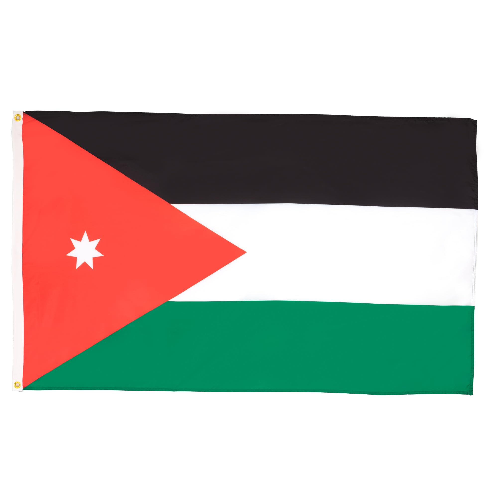 AZ FLAG - Set of 5 Jordan Flags – 90 x 60 cm – 100% Polyester Jordanian Flag with Integrated Metal Eyelets — image 1