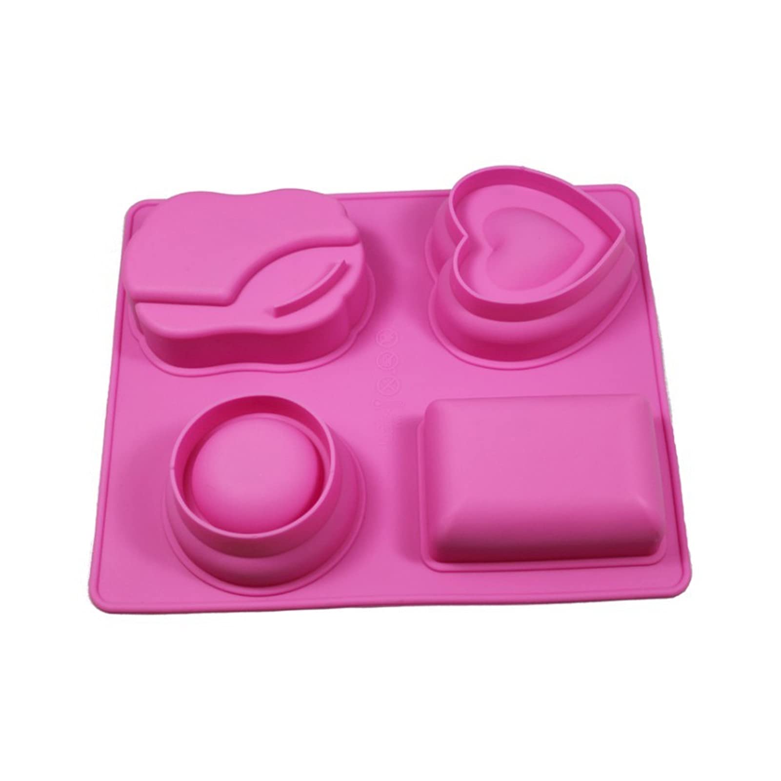 FANGFANG TRUSTTWO 4 Cavidad Flores de Rosa Angel Molde de jabón de Silicona Moldes Multifunción Moldes de Vela Pastel de Pastel Molde for Hornear Bricolaje Moldes de jabón Artesanal a Mano