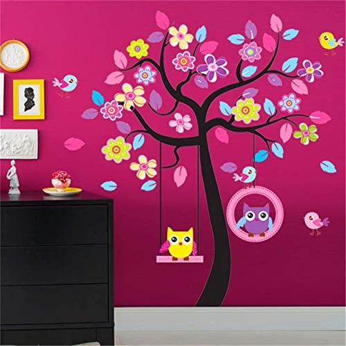Vinilo decorativo búho para pared, removible, 67x63 cm miniatura 4
