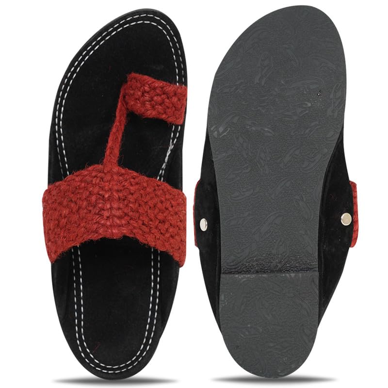 Image of DFR Ethnic Sandals For Boys Men, Comfortable Men's Rajasthani Slippers Chappals