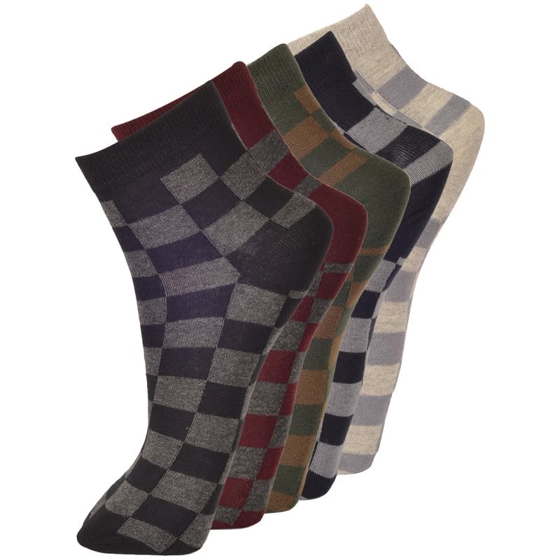 vip Casual Ankle Length Socks For Men's Cotton, Fresh, And Safe For Any Activity, Perfect For - (Pack Of 5), Assorted-picture-15