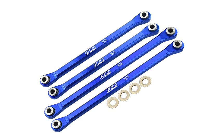 GPM Axial 1/18 UTB18 Capra 4WD Unlimited Trail Buggy AXI01002 Upgrades Aluminium 7075-T6 Front Lower & Rear Lower Chassis Links Parts - Blue