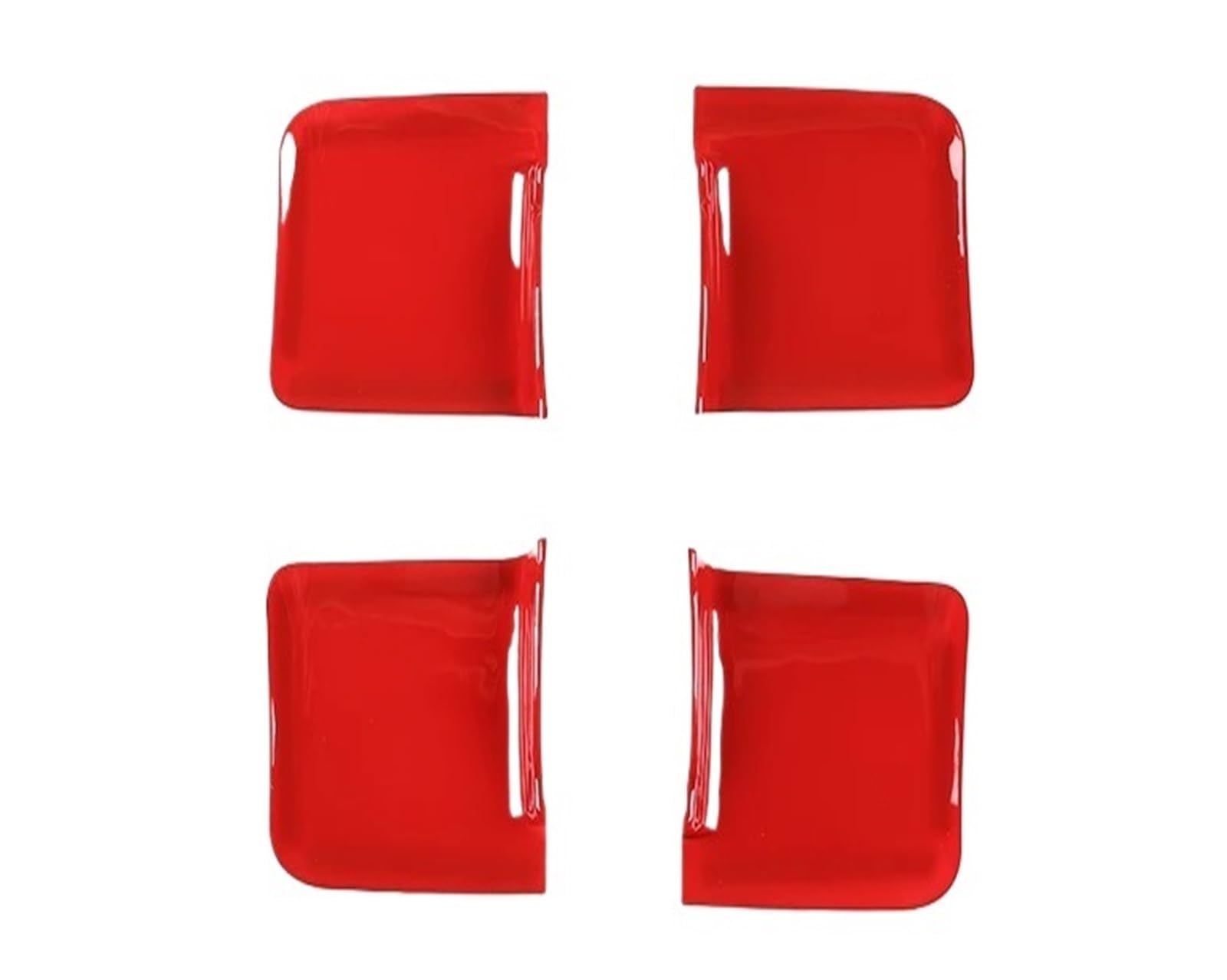 Interior Trim for Toyota for Tundra for Sequoia 2007-2021 ABS Carbon Fiber Car Inner Door Bowl Cover Trim Sticker Cover Trim Sticker(Red)