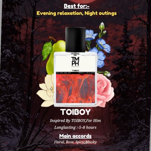 Image of TMPerfumehouse Toiboy EDP for Men | Floral, Spicy & Long Lasting Perfume Spray | Rose, Floral & Musky Fragrance | Luxury Gift for Him | TMPH | 50ml