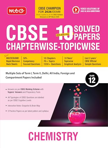 MTG CBSE 10 Years (2025-2016) Chapterwise Topicwise Solved Papers...