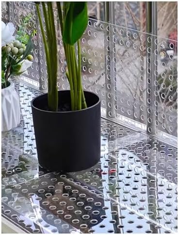 Anti-Theft Window Mesh Pad - 70cm Wide Plastic Perforated Sheet with 10mm Hole Diameter, Leakproof Balustrade Infill Panels (160x70cm/62.99x27.56) for Security and Ventilation