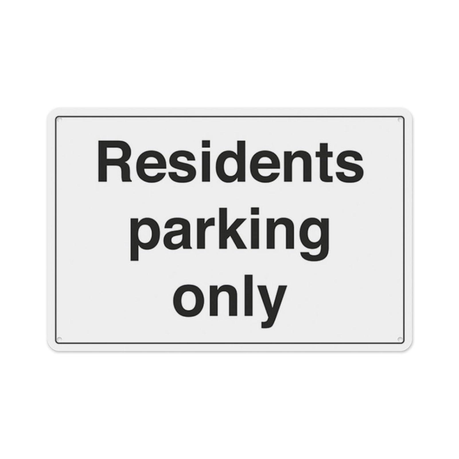 peiyeety Residents Parking Only Aluminum Tin Warning Signs For Home Outdoor Garden 12X16 Inches