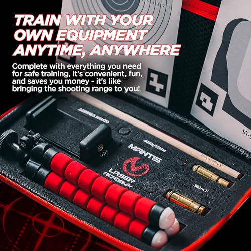 Image of Mantis Laser Academy Training Kit for 9mm, 45 ACP, 380 ACP, 40 S&W | Dry Fire System for Target Practice | Free App, No Subscription | Includes Training Cartridge