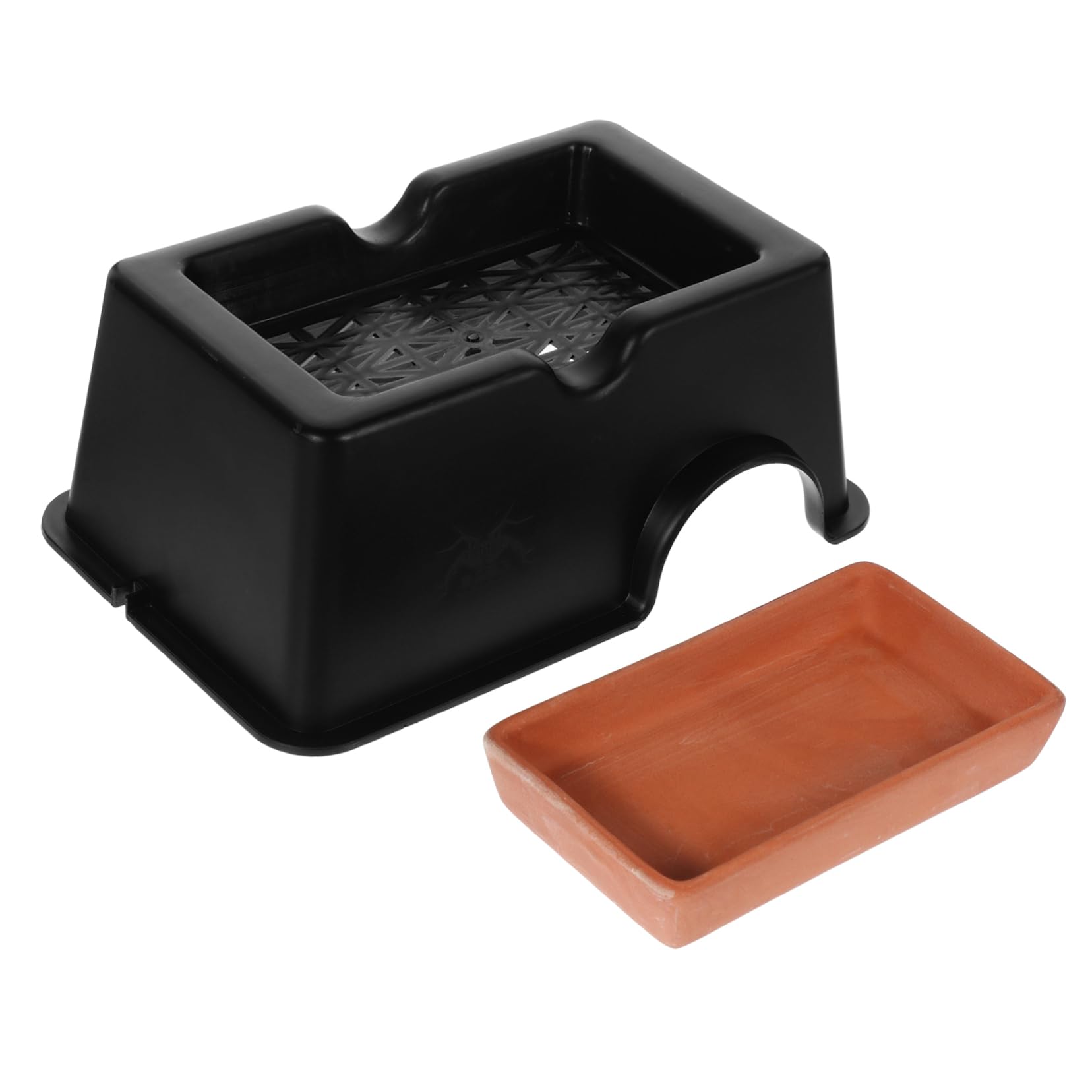 Happyyami 3pezzi Caverna Per Rettili Ceramica Umidificata Rifugio Versatile Per Tartarughe e Animali Domestici Habitat Naturale Per Terrario Nascondiglio Decorativo Per Rettili e Anfibi