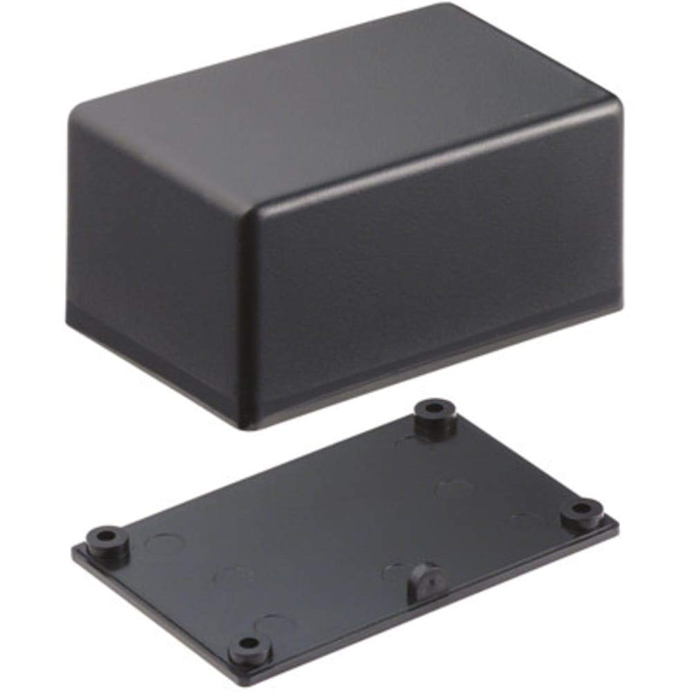 Enclosure; Flanged; ABS; UL 94 V0; Black; 3.08x3.08x1.5 In