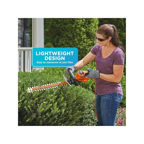 BLACK+DECKER Hedge Trimmer with Saw, 20-Inch, Lightweight and Compact Design, Full Wraparound Handle, Corded (BEHTS300) - Image 5