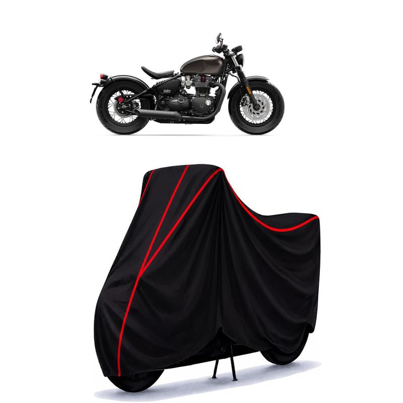 Image of Triumph Bonneville 1200 CC Water Resistant Bike Cover for All Motorcycles & Rain | Heavy Duty | UV Protection, Dustproof, Scratchproof | All Weather Two Wheeler Cover with Elastic Bottom