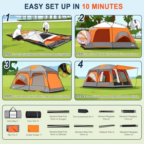 8–12 Person Camping Tent
