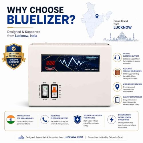 Image of 5 KVA Mainline Stabilizer Working Range (80 V - 300 V) with Digital Ampere Display | Copper Wired | Wall Mounted | Intelligent Voltage Protection | 2 Year Warranty | Legendary Series