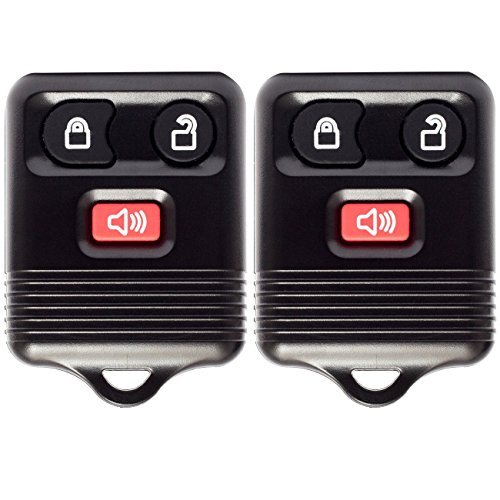 Key Fob Keyless Entry Remote - Replacement Keys Car Accessories (2-Pack) 3-Button Best for Ford Lincoln Mazda Mercury - Fobs Control Battery & Hardware Chip, Holder Case Cover Clicker Transmitter