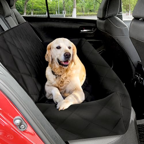 Seggiolino auto per cani di taglia grande fino a 45,4 kg o 2 cani di taglia piccola/media fino a 13,6 kg, letto impermeabile da viaggio per cani per sedile posteriore dell'auto