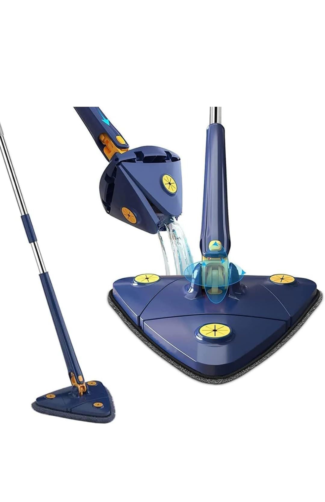 RIDHIMA Enterprises 360° Rotatable Cleaning Mops Adjustable Triangle Floor Cleaner Mop with Stainless Steel Long Handle Push-Pull Squeezing Cleaning Mop Dry & Wet Mop for Floor Cleaning Mop for Home (B0D1MYMSLQ) Amazon Price History, Amazon Price Tracker