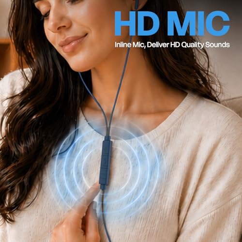 Image of Amkette Trubeats M15 Type C Earphones with Mic, 10mm Drivers, 3 Button Control, AI Assistants, Ergonomic Earbuds Compatible with Smartphones, Tabs & Laptops, Type C Headphones, 1.2m Cable