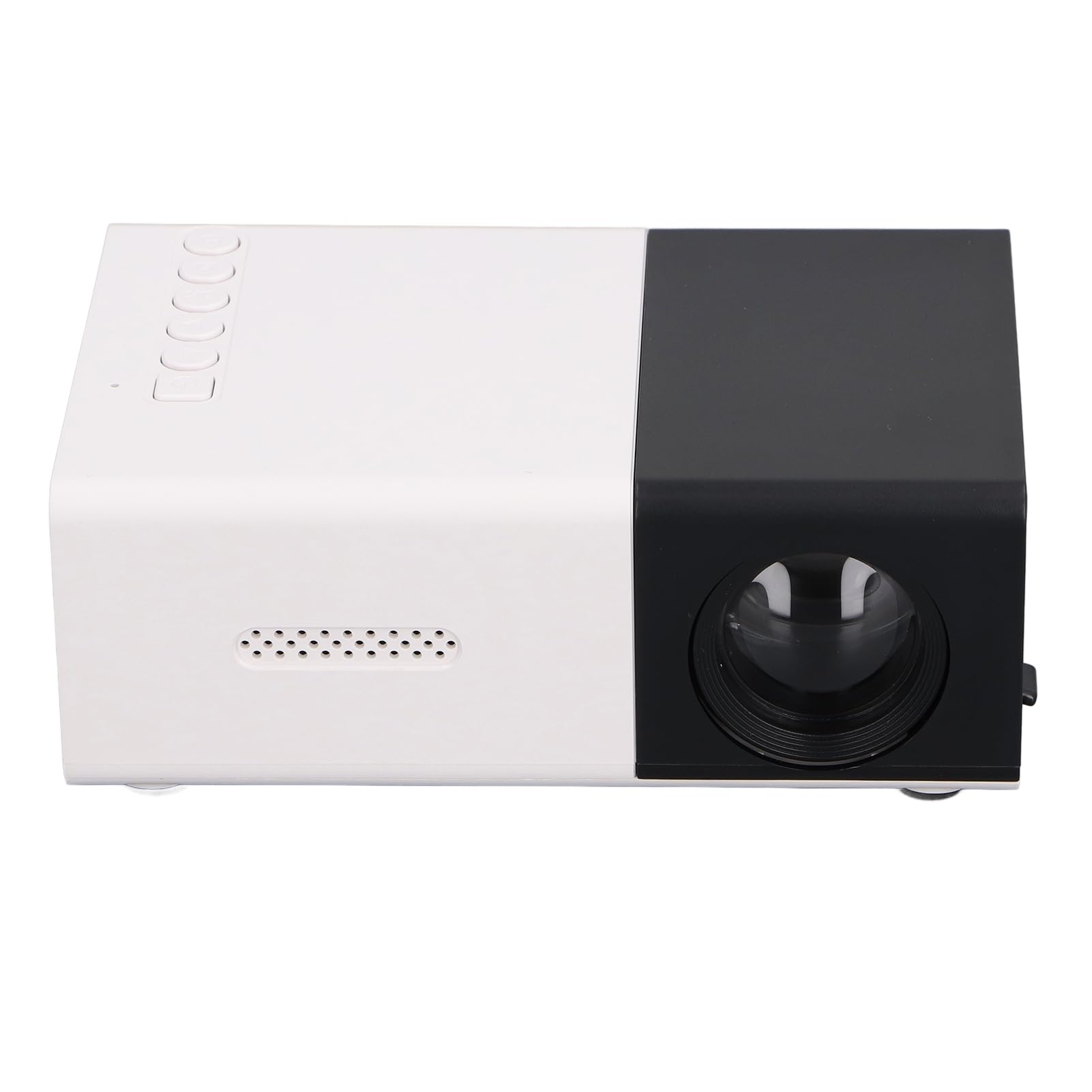 Mini Proiettore 1080P, Mini Proiettore Portatile Tascabile, Videoproiettore LED HD 1080P con USB AV, per Regali, Cartoni Animati, Film, TV, Campeggio (Spina europea)