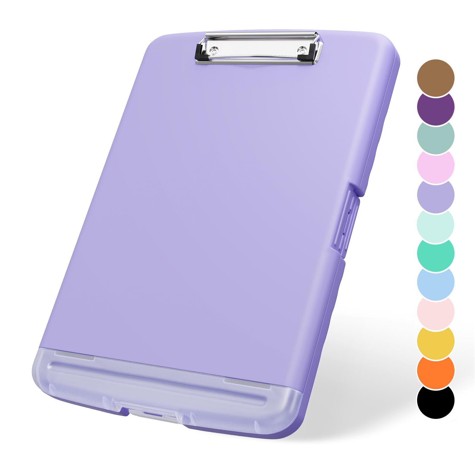 Plastic Clipboard with Storage, 8.5 x 11 Storage Organization Box Side-Opening, Heavy Duty Clip Board with Pen Holder and Paper Folder for Nurses,