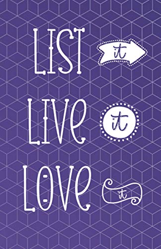 List it, Live it, Love it Daily Planner/To Do List: Purple