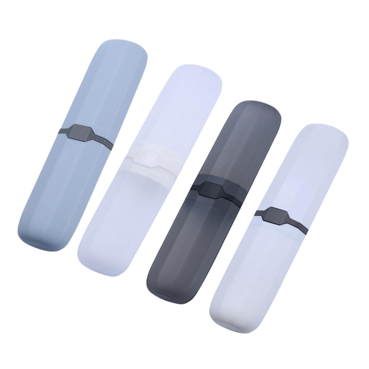 FRCOLOR 8 pezzi Portaspazzolino da viaggio per spazzolini da denti, organizer per spazzolino da denti con coperchio, porta spazzolino da denti, custodia per spazzolino da viaggio a casa, astuccio da