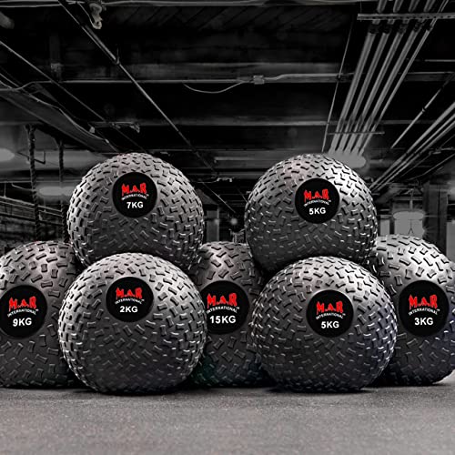 MAR | Medicine Ball Weight Slam Ball, No-Bounce Heavy-Duty Rubber Exercise Ball, Essential Home Gym Fitness Equipment for Core Strength Training, Workout Ball for Exercise & Training Balls (4kg) - Image 7