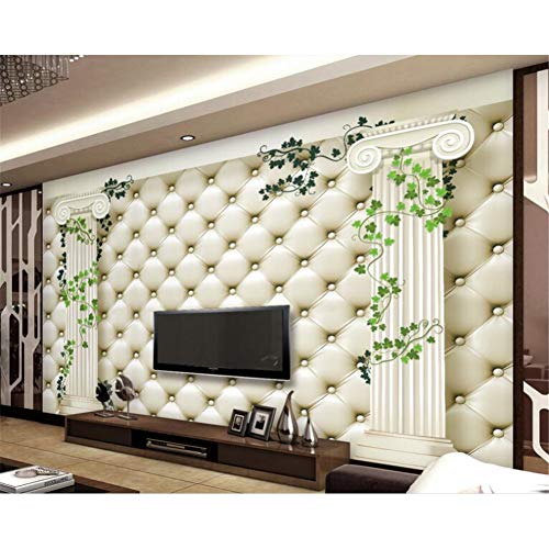 Benutzerdefinierte Wandbild Tapete Seidentuch Europäische Römische Säule Wohnzimmer Soft Bag TV Hintergrund Hintergründe Für Wohnzimmer