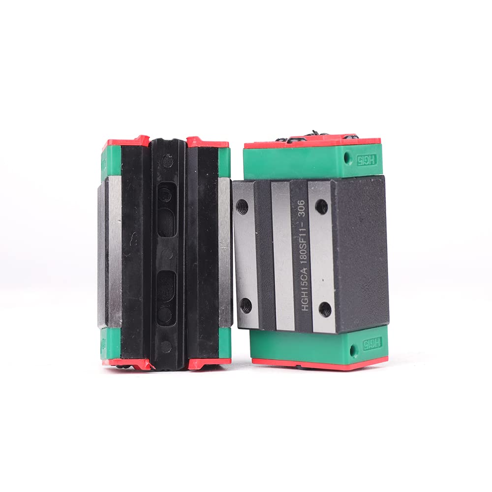 2pcs Linear Rail Sliding Block, HGH15CA Carriage Block for Square Linear Guide Rail HGR15 CNC Engraving Router Guideway Bearing, Linear Motion Rail Set Kit for CNC Machine?25.31KN?