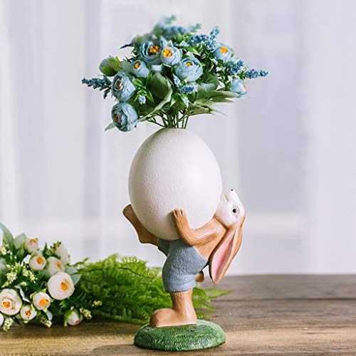 HandWerk Dekoration Nette Verzierungen Eine Familie Von DREI Harz Skulptur Blumenvase Wohnzimmer TV Schrank Kinder Schlafzimmer Home Ornamente (Color : B)