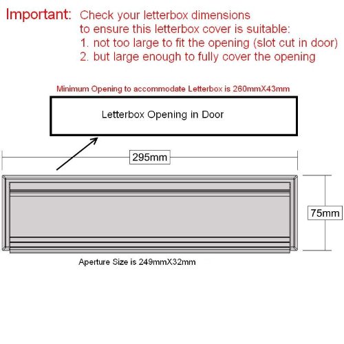 Stormguard 06SR0180000BL Mouwen Compleet Brievenbus Zwart, EXTERNE MAAT 295mmx75mm INTERNE APERTUUR 279mm x 465mm - Afbeelding 7