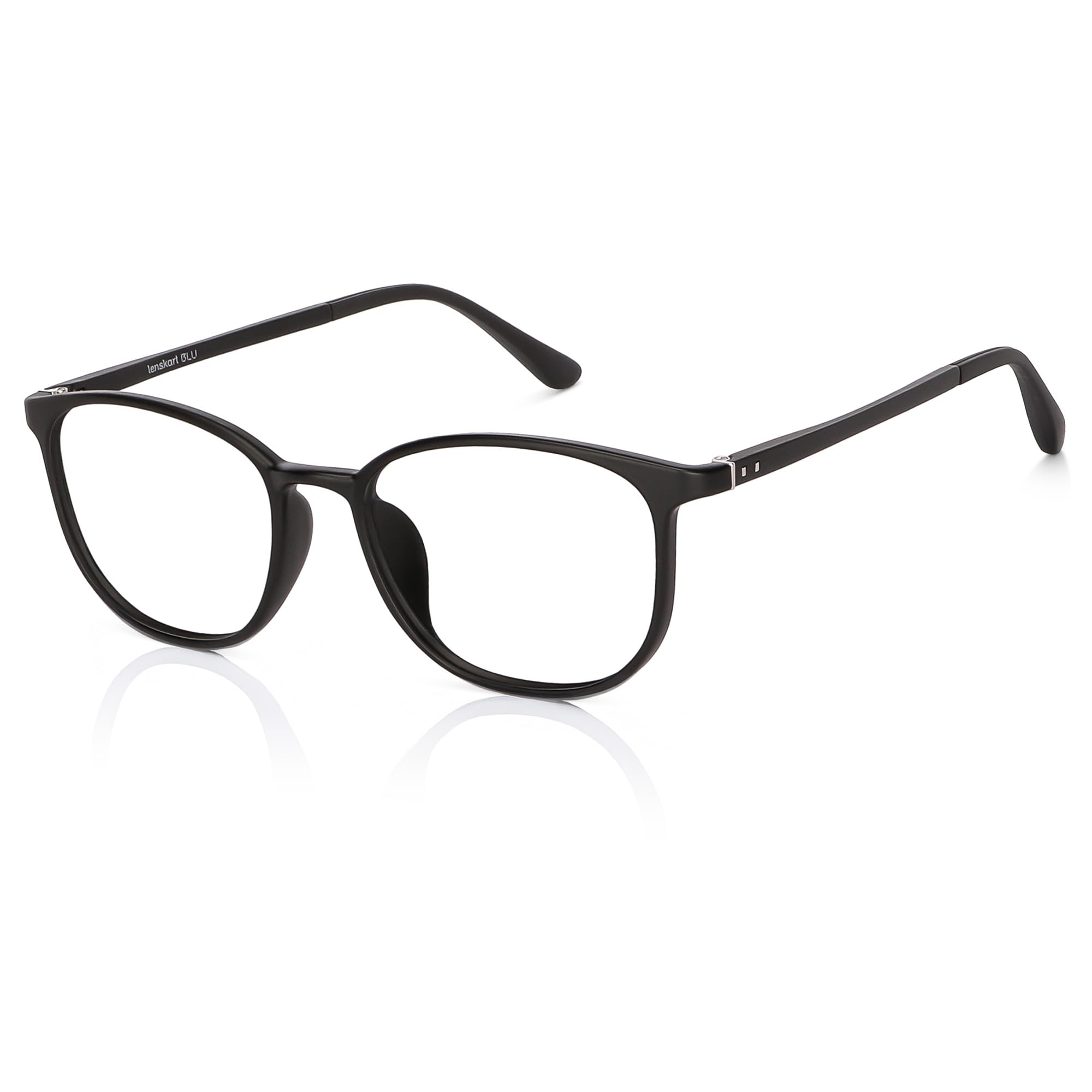 | Zero Power Blue Cut Computer Glasses | Anti Glare, Lightweight & Blocks Harmful Rays | UV Protection Specs | Men & Women | Medium | LB E13528