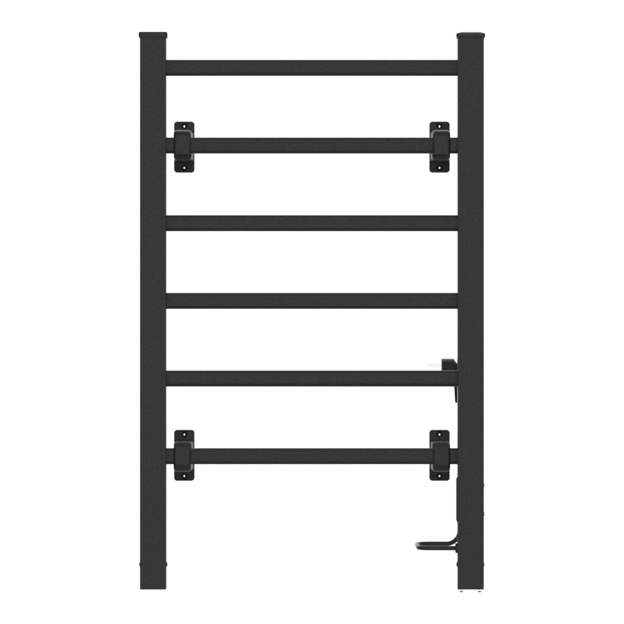 pro.tec Radiador Toallero Eléctrico de Pared o Indepediente Secatoallas para Espacios Reducidos con 6 Barras 100W IP24 Temporizador de 2 o 4 Horas Aluminio 85 x 55 cm - Negro