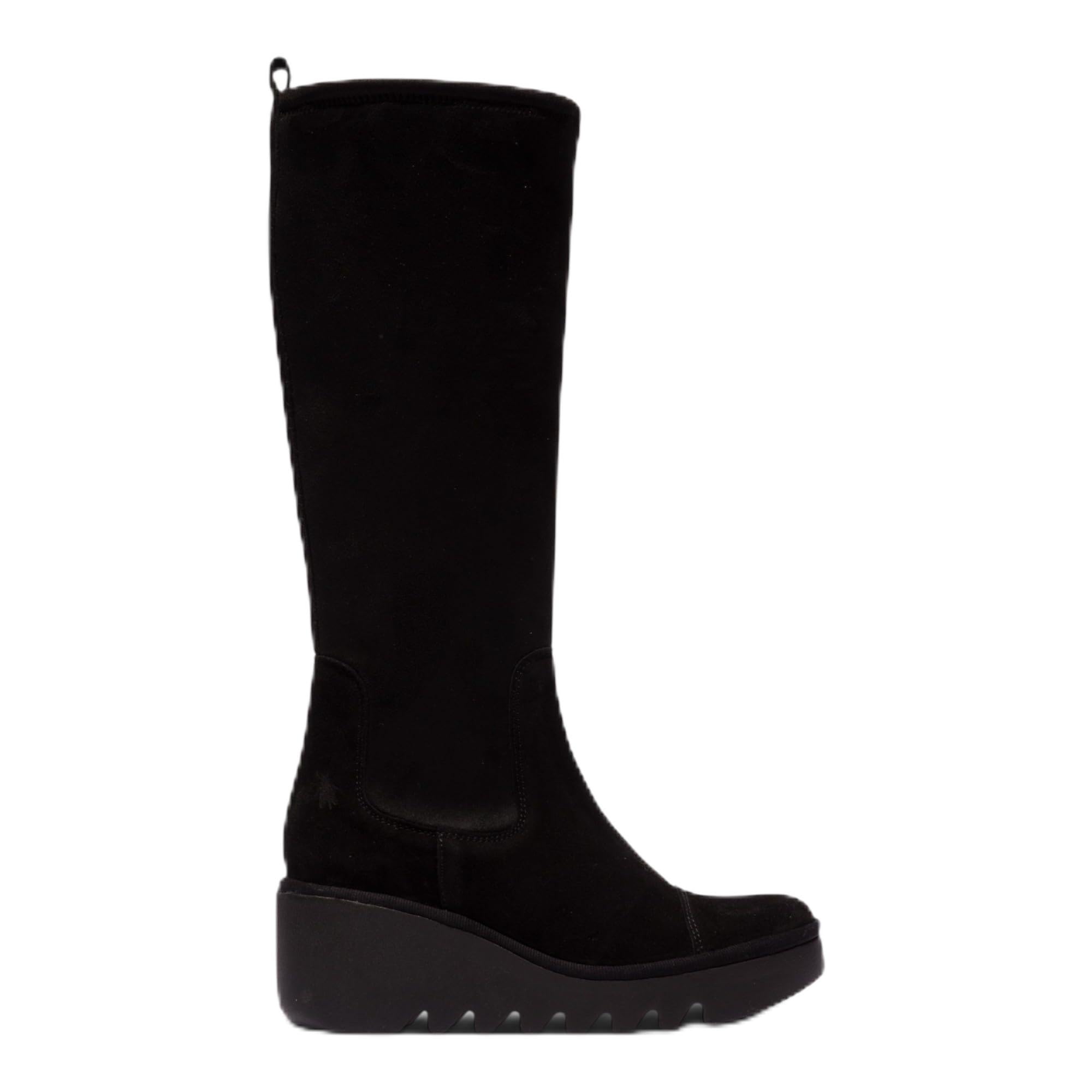 Botas Altas de Plataforma con Tacón de Cuña para Mujer Fly Budi de Piel.