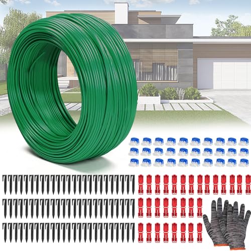 Cable delimitador para Robot cortacésped, 150 m Cable para Robot cortacésped Ø 2,7 mm, Cable para cortacésped de Cobre galvanizado, Compatible con Gardena, Bosch, Husqvarna, Worx, Honda y Robomow