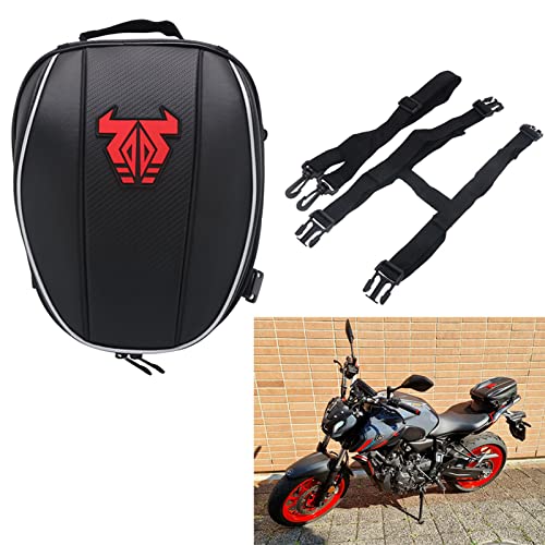 JDUYHS Sacoche Moto Pour Yamaha XSR900 2022-2023, Top Case Moto Sacoche Arrière De Moto Coffre De Moto Imperméable Top Case Coffre De Rangement Pour Coffre De Voyage, D Black+Brown