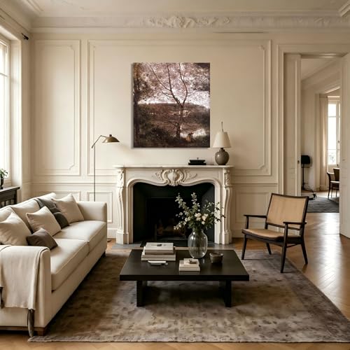 Lienzo de arte vintage de 60x66cm: decoración clásica para dormitorio y sala sin marco 4