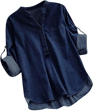 denim henley shirt