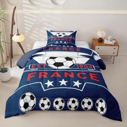 Image of Feelyou Football Soccer Comforter Set Twin Size Bedding Set