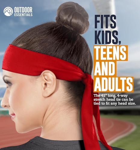 Image of OutdoorEssentials Tie Headband - Sweat-Wicking Running Headband - Hair Control Head Tie - Ninja Costume Accessories