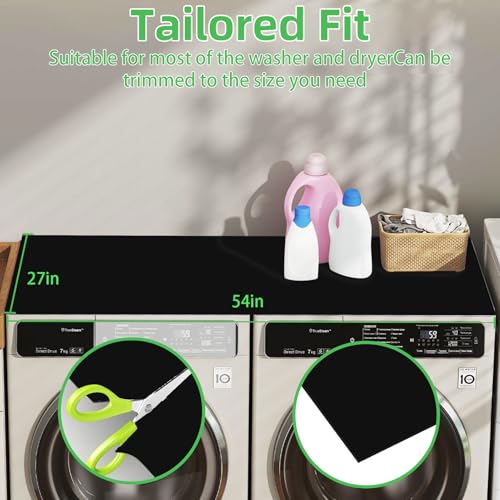 image for Rusiky 54'' x 27'' Washer and Dryer Covers for the Top, Non-Slip Washi