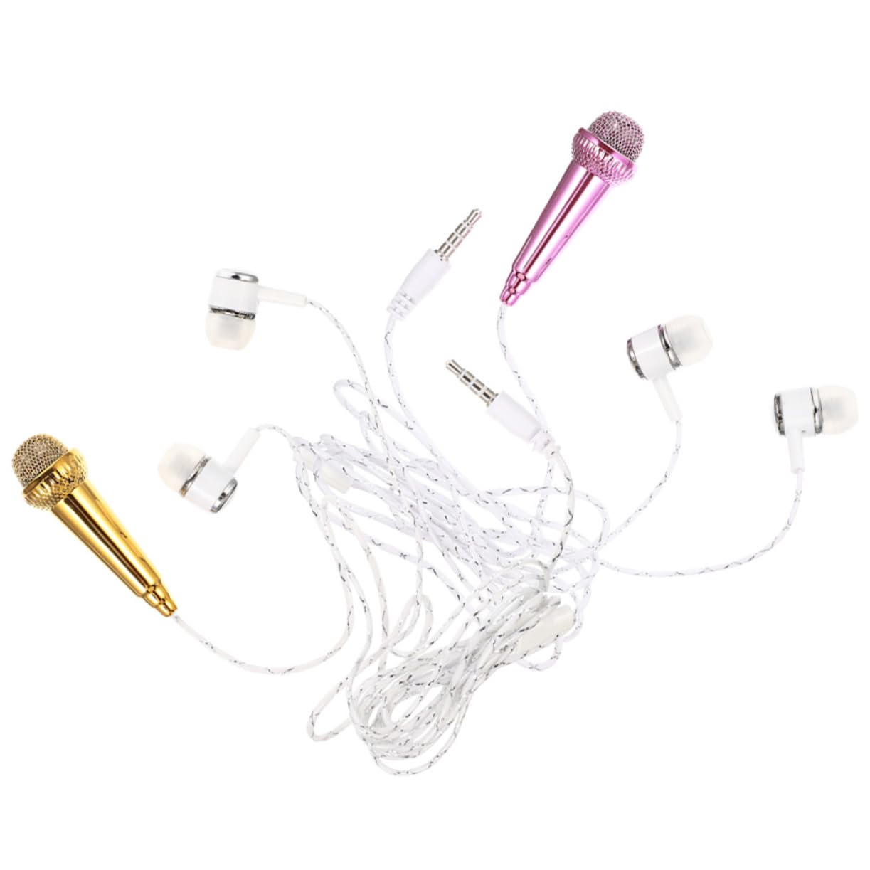 Toyvian 2 Set Microfoni Miniature In Lega Con Supporto – Giocattolo Per Bambole E Case In Miniatura